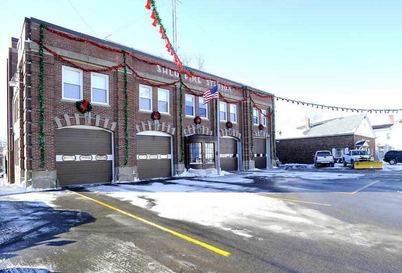 The old Central Fire Station in Saco in undergoing renovations to convert the building into apartments and commercial space.