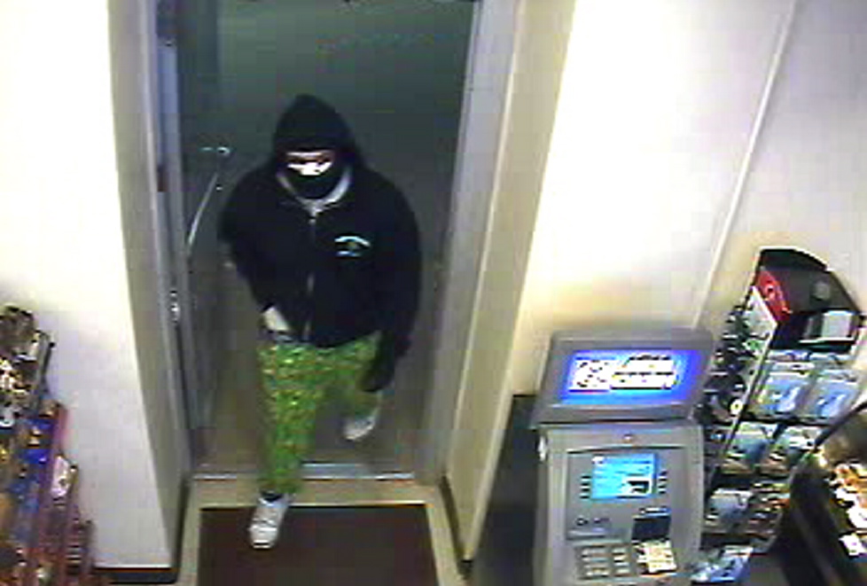 MANHUNT: Surveillance camera photo of suspected armed robber of the Circle K Convenience Store and Gas Station in Winthrop.