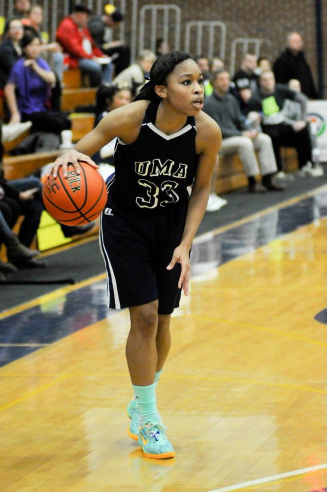 DOING IT ALL: University of Maine at Augusta sophomore Arreonte Lee is averaging 20.8 points, 10.7 rebounds and 6.2 assists per game this season. Lee and the Moose will play the University of Cincinnati-Clermont in the first round of the United States Collegiate Athletic Association playoffs today.