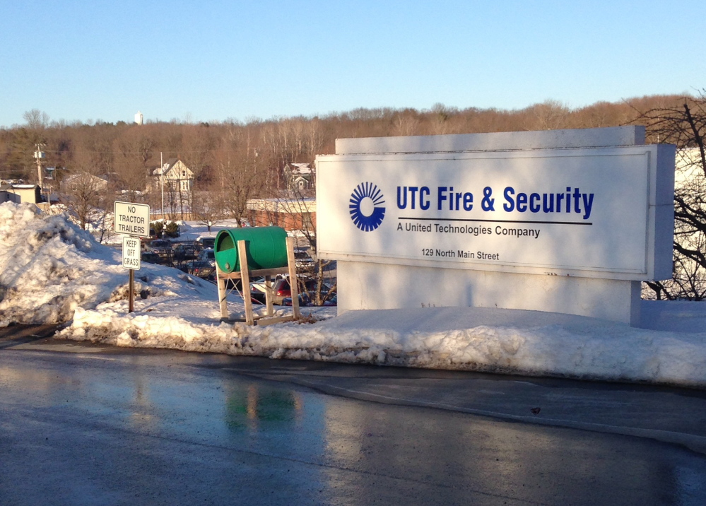plant to close: United Technologies Corp. in Pittsfield, seen here Tuesday night, announced it will close within a year and move 300 jobs elsewhere.