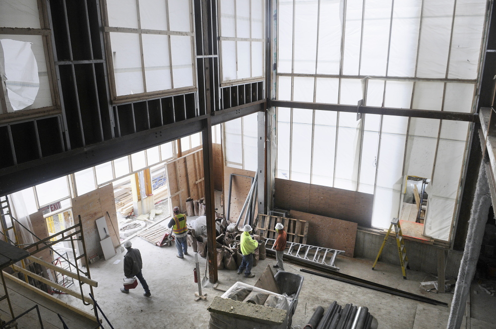 Kennebec County Courthouse Complex: The new entrance of the courthouse under construction in Augusta.