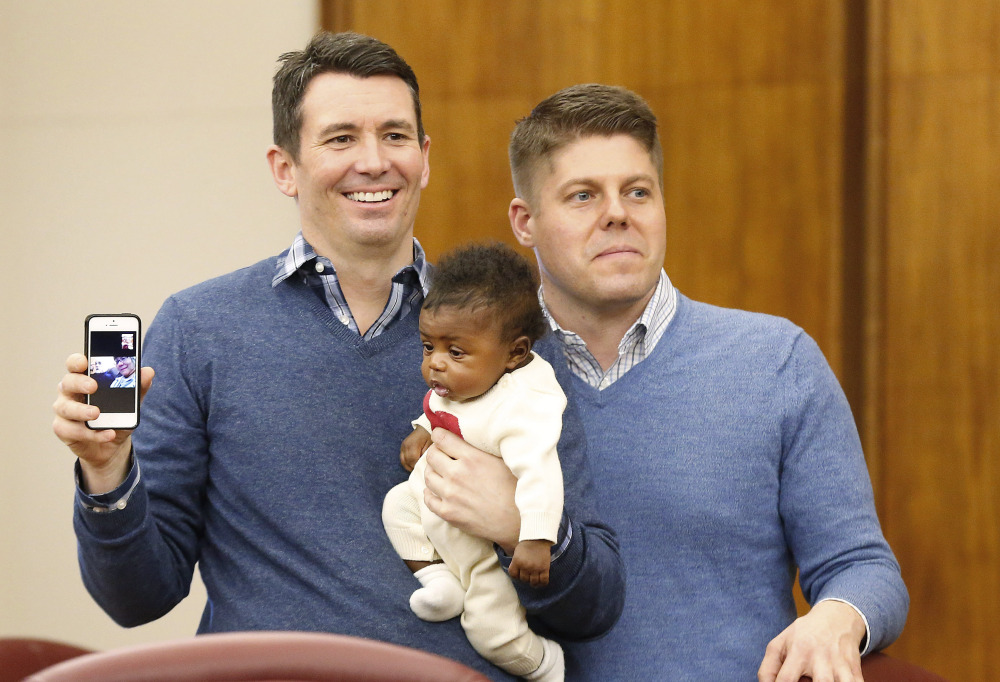 Jim, left, and Jason Shaffer were among the gay couples who married Saturday while it was briefly legal in Michigan.