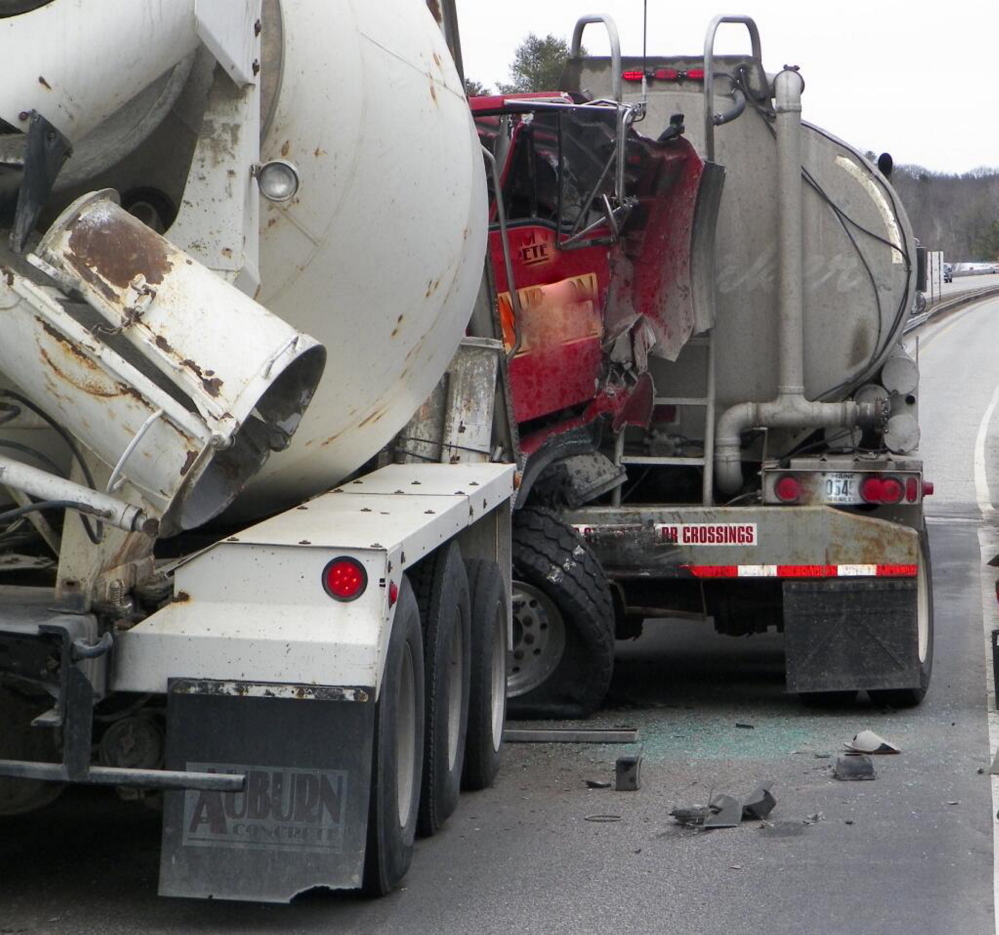 This crash blocked traffic on the Maine Turnpike in Lewiston for hours Thursday afternoon.