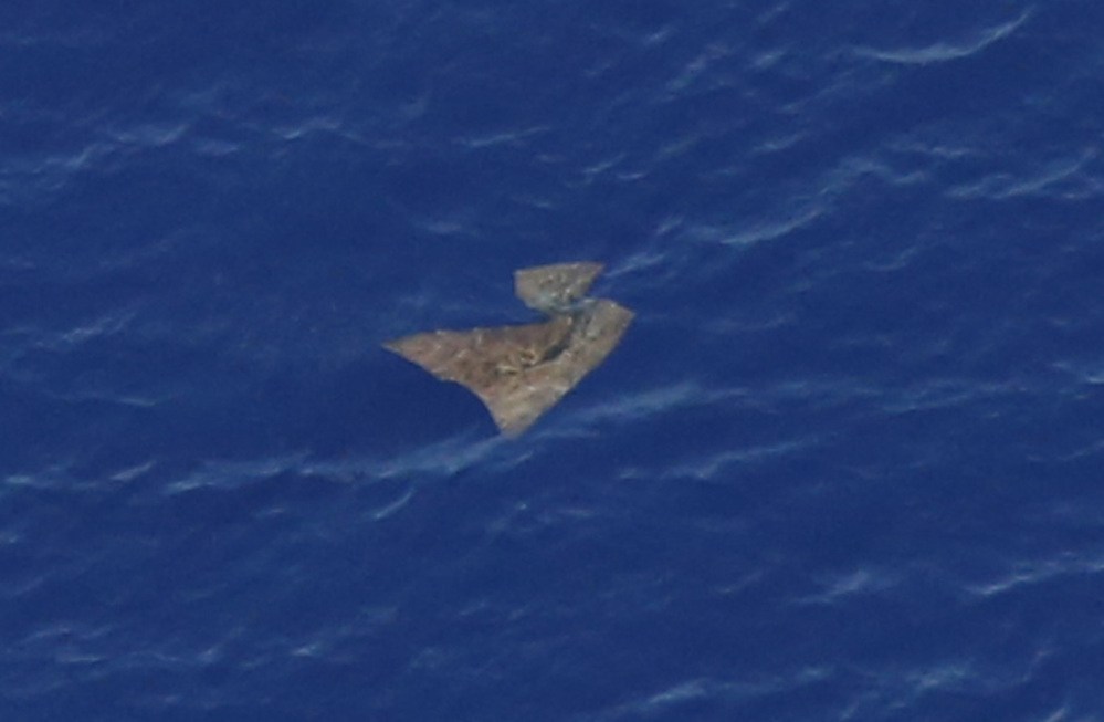 An object floats in the southern Indian Ocean on Saturday in this picture taken from a Royal New Zealand Air Force P-3K2 Orion aircraft searching for missing Malaysia Airlines Flight 370.