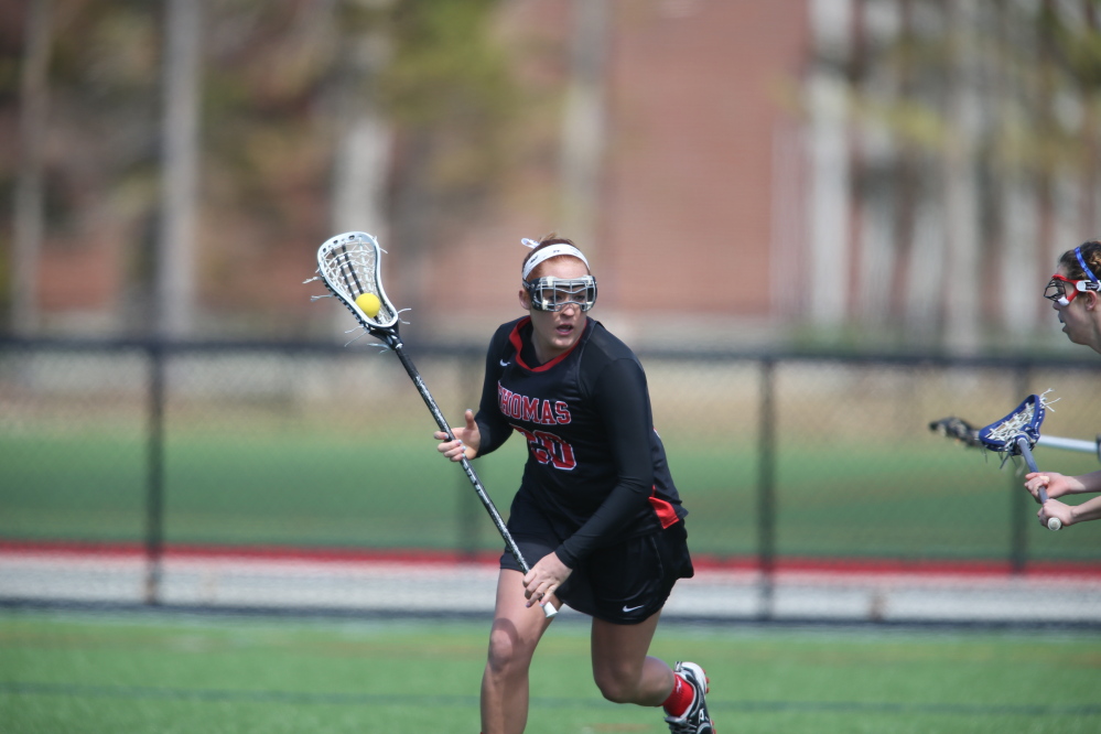 CONTRIBUTING RIGHT AWAY: Messalonskee graduate Miranda Tinsman has 33 points, on 26 goals and seven assists in eight games to lead the Terriers.