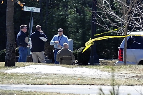 Maine State Police investigate the shooting of Stephen McKenney at 2 Searsmont Way in Windham on Saturday.
