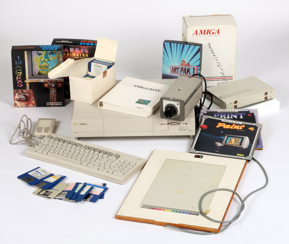 Commodore Amiga computer equipment used by Andy Warhol 1985-86.