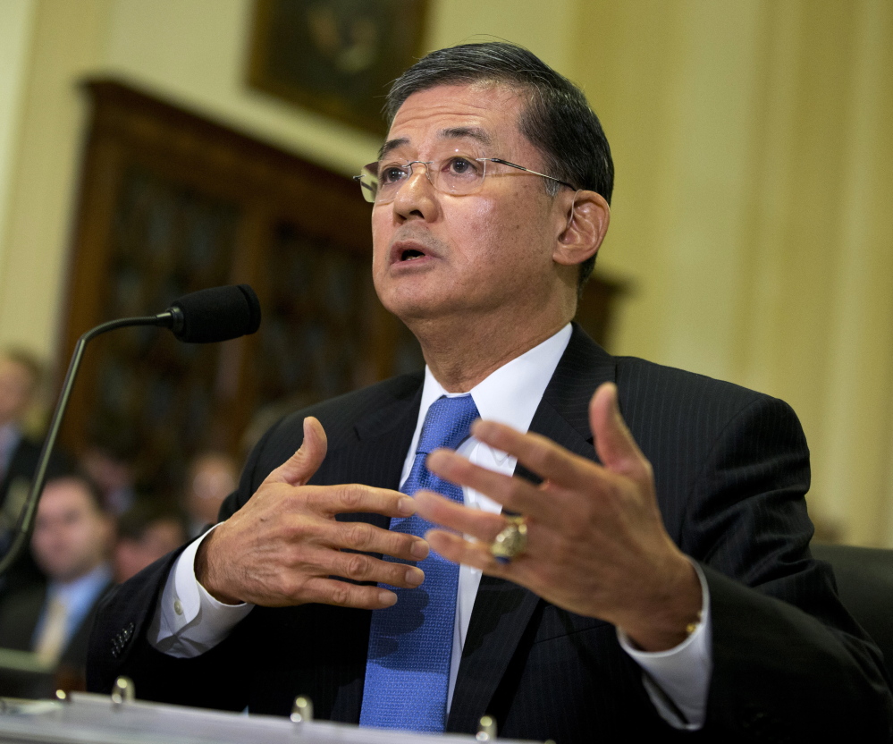 Veterans Affairs Secretary Eric Shinseki testifies before a House Veterans Affairs Committee hearing on Capitol Hill in Washington last October.