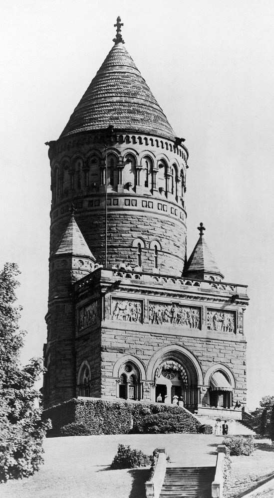 Police say thieves broke into this monument to James A. Garfield, 20th president of the United States, in Cleveland, Ohio.