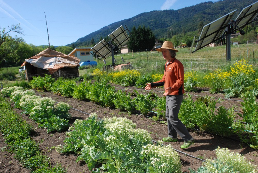 Chuck Burr explains his organic seed growing techniques on his farm outside Ashland, Ore.