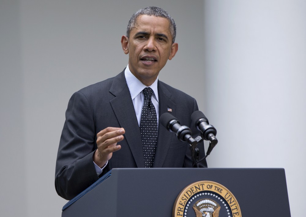 President Barack Obama speaks about Afghanistan on Tuesday in the Rose Garden of the White House in Washington.
