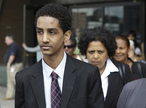 Robel Phillipos leaves federal court Friday, Sept. 13, 2013, in Boston after he was arraigned on charges of hindering the investigation of Boston Marathon bombing suspect Dzhokhar Tsarnaev. Phillipos pleaded not guilty to the charges.