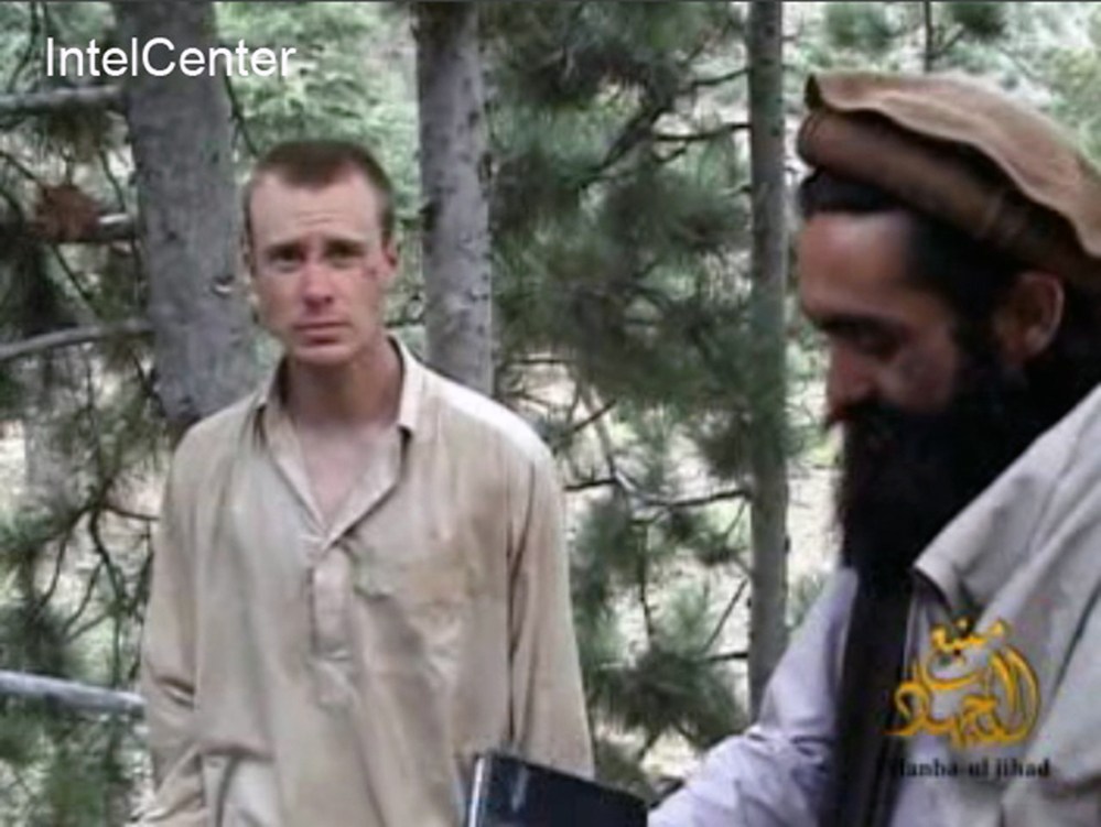 The Associated Press This file image made from video released by the Taliban and obtained by IntelCenter on Dec. 8, 2010, shows a man believed to be Bowe Bergdahl at left.