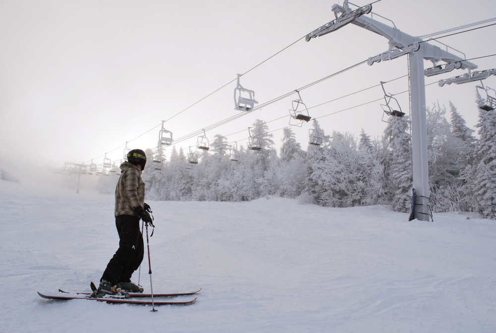 Press Herald file A 2011 photo of Sugarloaf’s Spillway East ski lift, where eight people fell in Dec. 28, 2010.