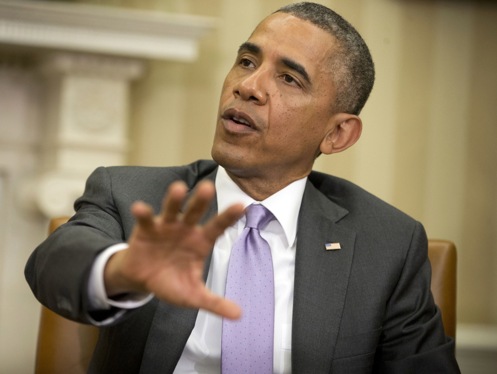 President Barack Obama answers questions on violence in Iraq during his meeting with Australian Prime Minister Tony Abbott: “We do have a stake in making sure that these jihadists are not getting a permanent foothold in either Iraq, or Syria, for that matter.”