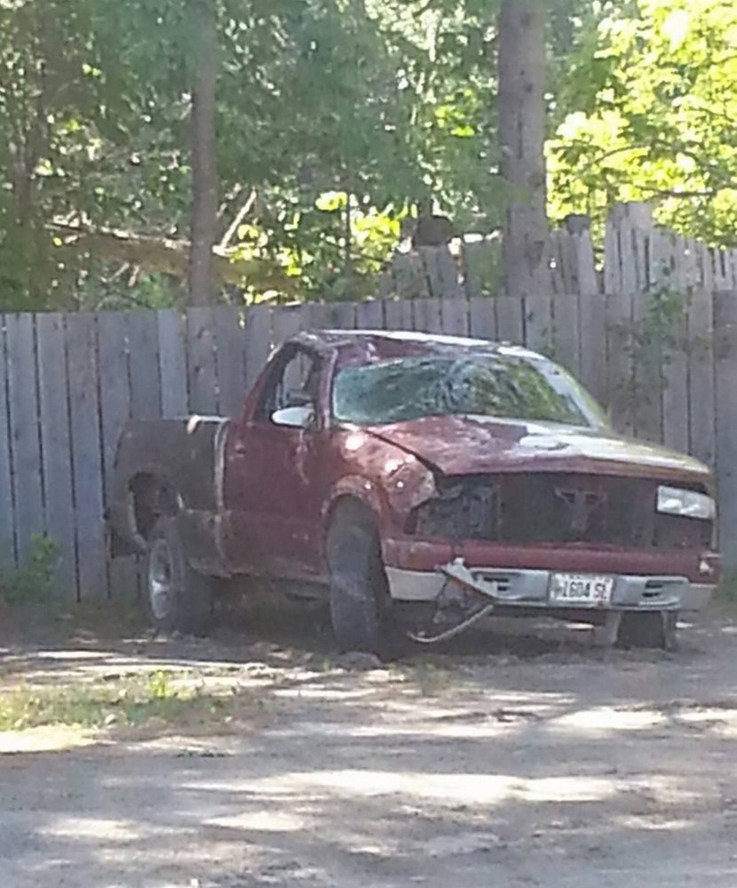 Crash: A 1999 Chevrolet S-10 pickup truck belonging to David Boyden, of Hartland, was stolen and rolled over Friday night in a high-speed chase. Boyden said the truck is damaged beyond repair and it will not be covered by insurance.