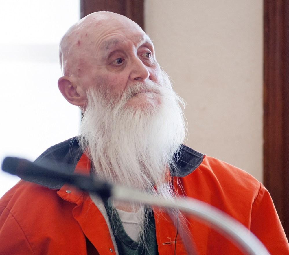 Gary Raub listens during a hearing on pre-trial motions on Friday March 14, 2014 in Kennebec County Superior Court in Augusta.