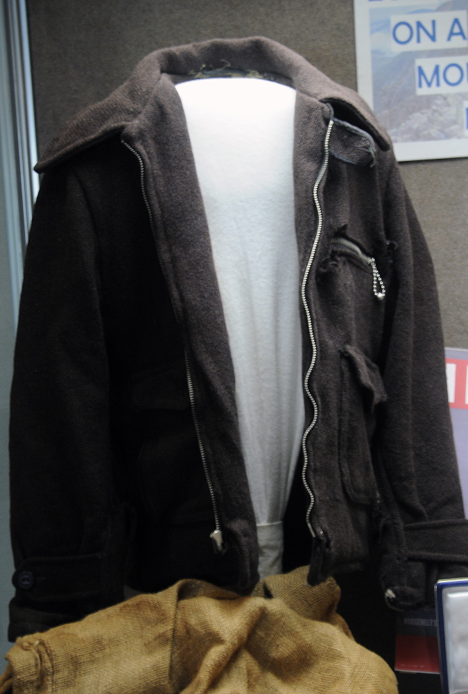 The jacket Donn Fendler wore while lost in 1939 in Baxter State Park is on display at the Maine State Museum in Augusta. This year is the 75th anniversary of Fendler surviving on Mount Katahdin, an ordeal later chronicled in the book “Lost on a Mountain in Maine.”
