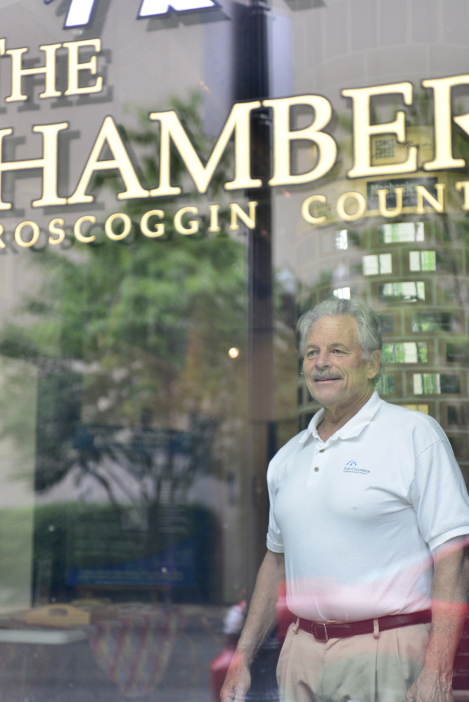 Chip Morrison, the elected representative for Auburn at the Androscoggin County Chamber of Commerce, says the challenge will be educating the residents of the two cities that merging is the right thing to do, on Thursday, June 26, 2014.