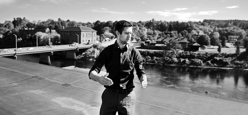 William Guerrette III said this view from the top of a building his family owns inspired him to put together a plan to create high-end apartments in downtown Augusta.