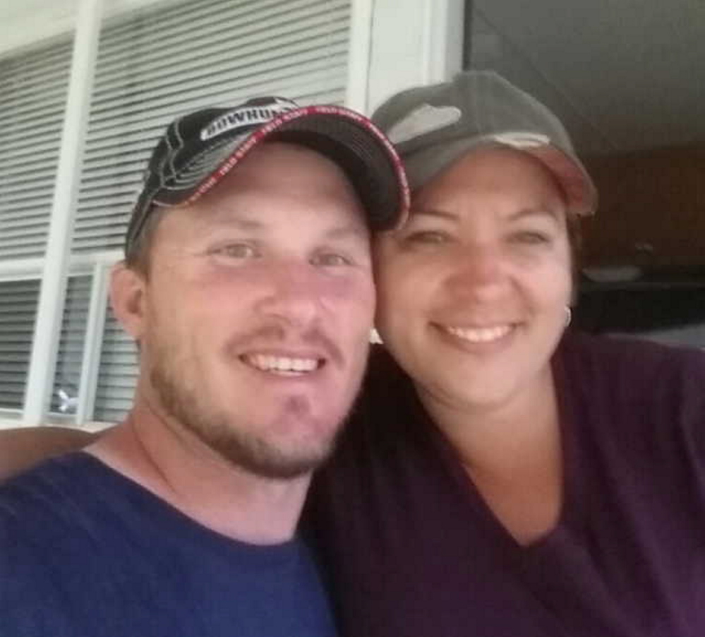 Kimberly Godsoe of Hartland, right, town manager in Corinna, died in an ATV accident last weekend. At left is her husband, Earl Godsoe IV.