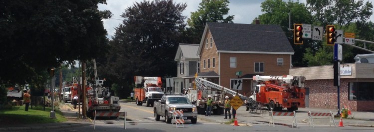 Strong winds brought down a tree and nearby power lines at Spring and Silver streets, forcing the closure of Silver Street, a frequently used artery into downtown Waterville. The closure came as traffic patterns were about to be altered for the annual Taste of Waterville event downtown, but no major traffic issues were reported through midday Wednesday.