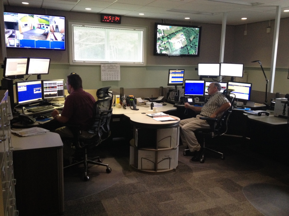 Dispatchers test out equipment at the new Franklin County Communications Center last year. The county commissioners this week hired a company that will help upgrade equipment to reach some towns that were getting poor reception. 