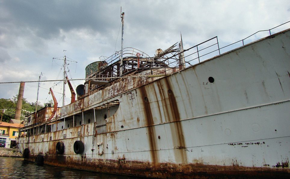 The 244-foot yacht was built at Bath Iron Works for Hugh Chisholm, a part-time Portland resident who built a pulp and paper empire. Photo Courtesy David Seal