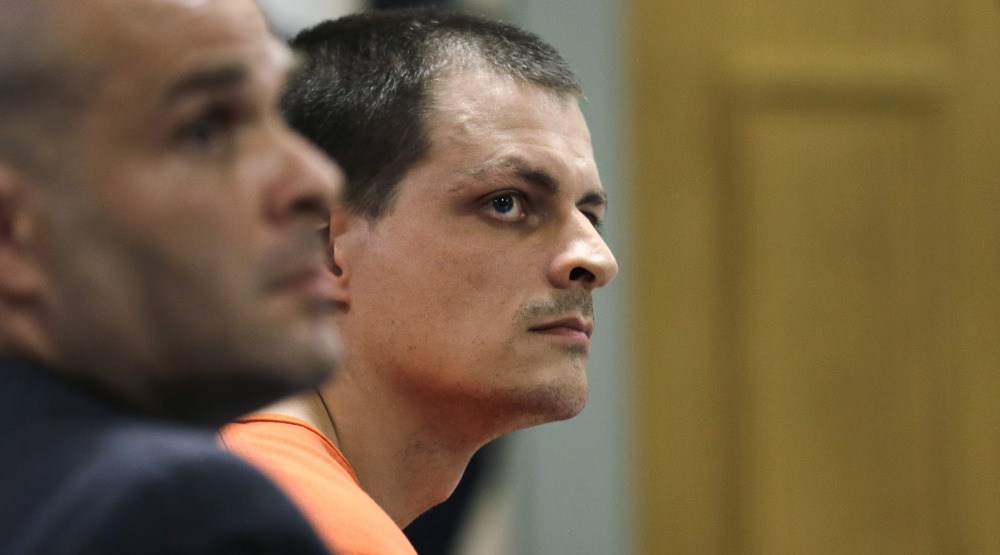 In this July 29, 2014, file photo, Nathaniel Kibby, of Gorham, N.H. listens during his arraignment at Conway District Court in Conway, N.H., Kibby is charged with kidnapping Abigail Hernandez, 14, nine months ago.