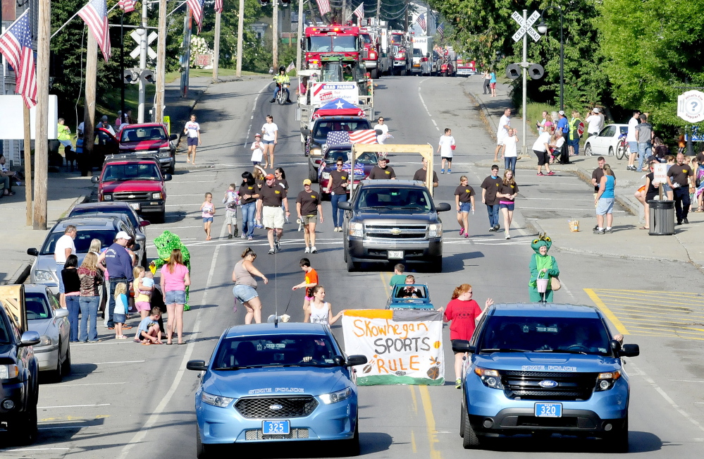 Police, firefighters, mutant turtles and public office candidates made up the Labor Day parade through Main Street in Norridgewock on Monday.