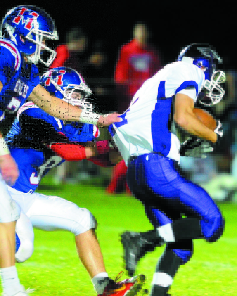 Jake Dexter, left, and the Messalonskee football team kick off the season Friday with a tough test against defending Class B champion Cony.