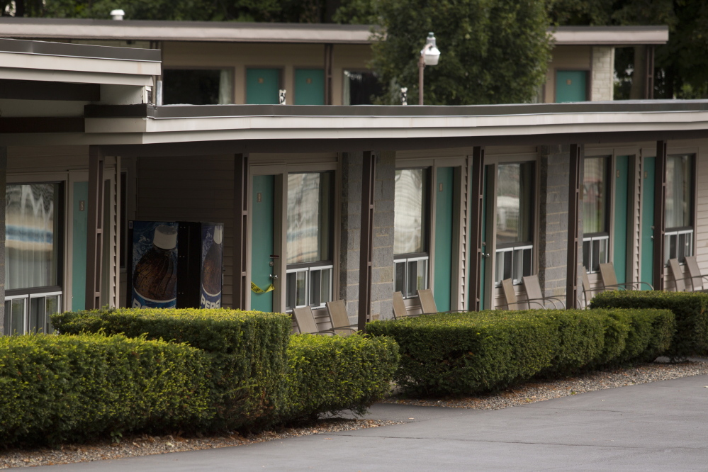 BIDDEFORD, ME - SEPTEMBER 10: The Sleepy Hollow motel in Biddeford was closed Wednesday, September 10, 2014, after police recovered two bodies from Room 9 on Tuesday night. (Photo by Gabe Souza/Staff Photographer)