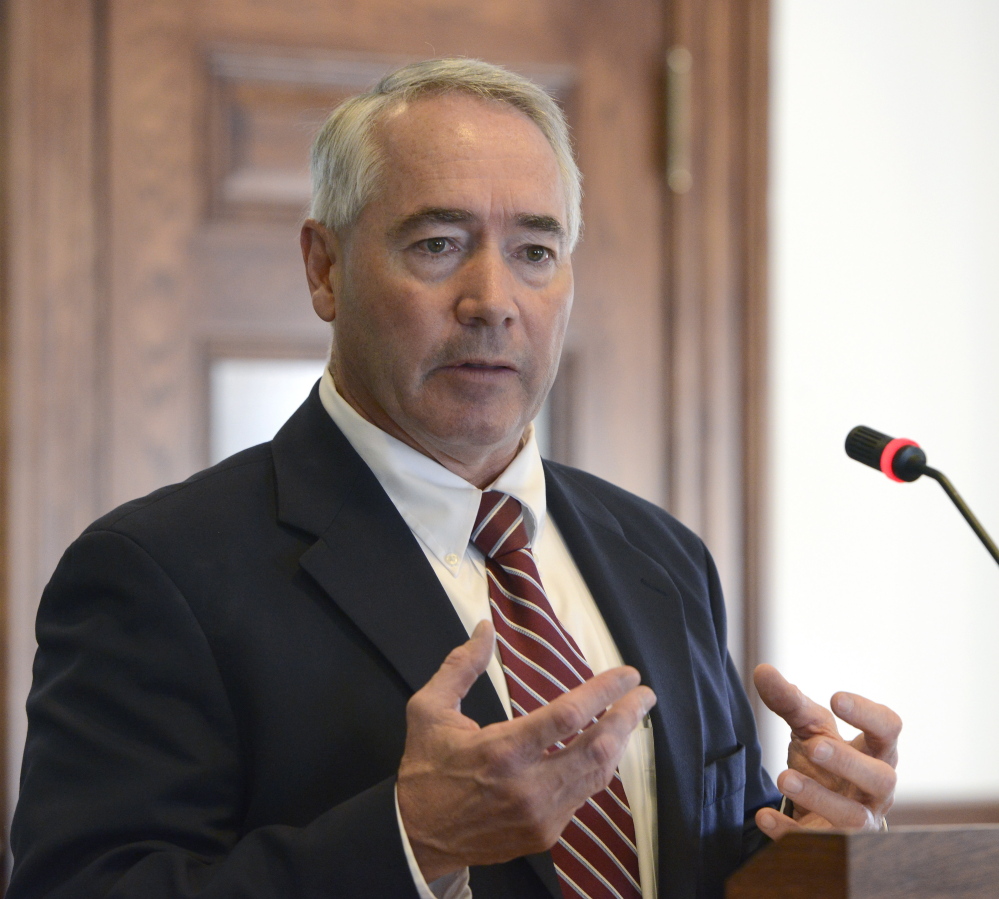 AUGUSTA, ME - SEPTEMBER 23: Dept. of Corrections Commissioner Joseph Fitzpatrick appeared before members of the Criminal Justice and Public Safety Committee in Augusta. (Photo by John Patriquin/Staff Photographer)