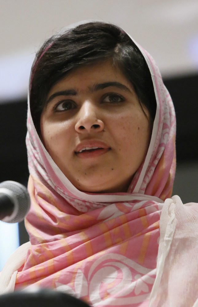 In July, 2013, Malala Yousafzai celebrates her 16th birthday by addressing hundreds of young leaders who support the United Nation’s Secretary General’s Global Education First Initiative, during ‘Malala Day’ at United Nations Headquarters.