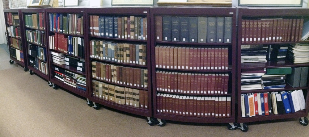 Gardiner Public Library special collections librarian Dawn Thistle said that most of the archival collections in the basement are stored on metal carts with wheels in case they have to be removed from the basement because of flooding.