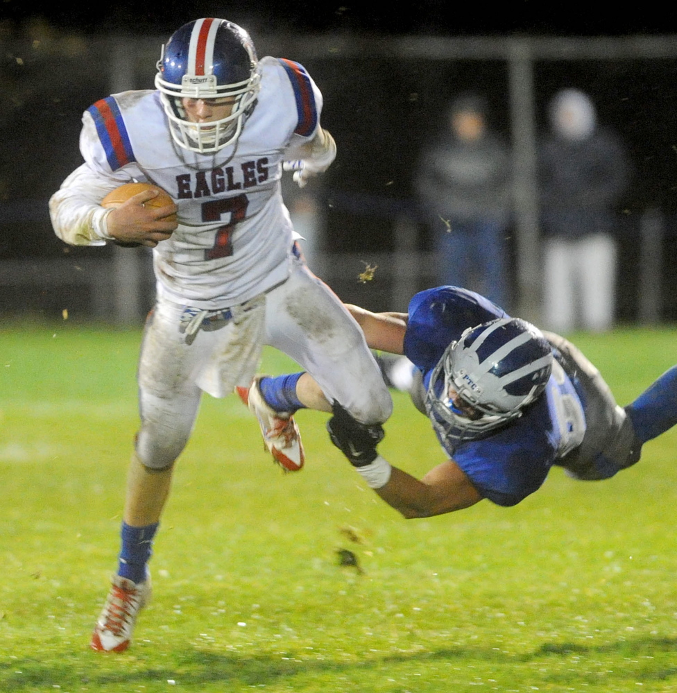 Jake Dexter and the Messalonskee football team will play Brunswick in the Eastern Class B semifinals Friday in Brunswick.