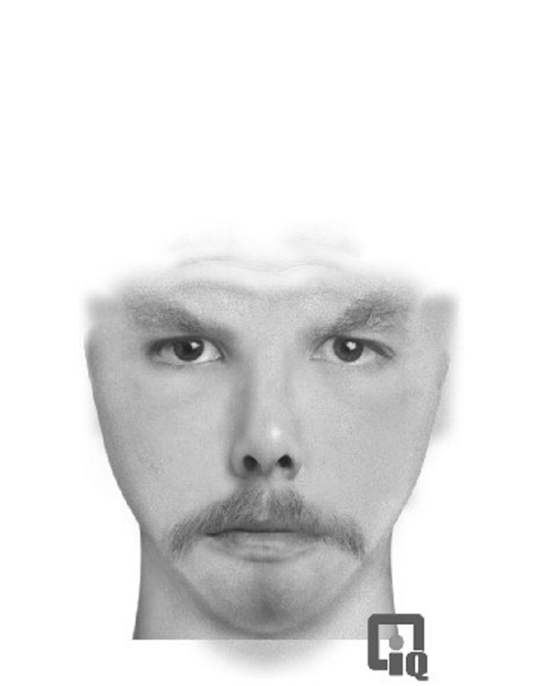 A computer-enhanced composite picture of the man who attempted to rob the Poulin-Turner Hall in Skowhegan Tuesday night.
