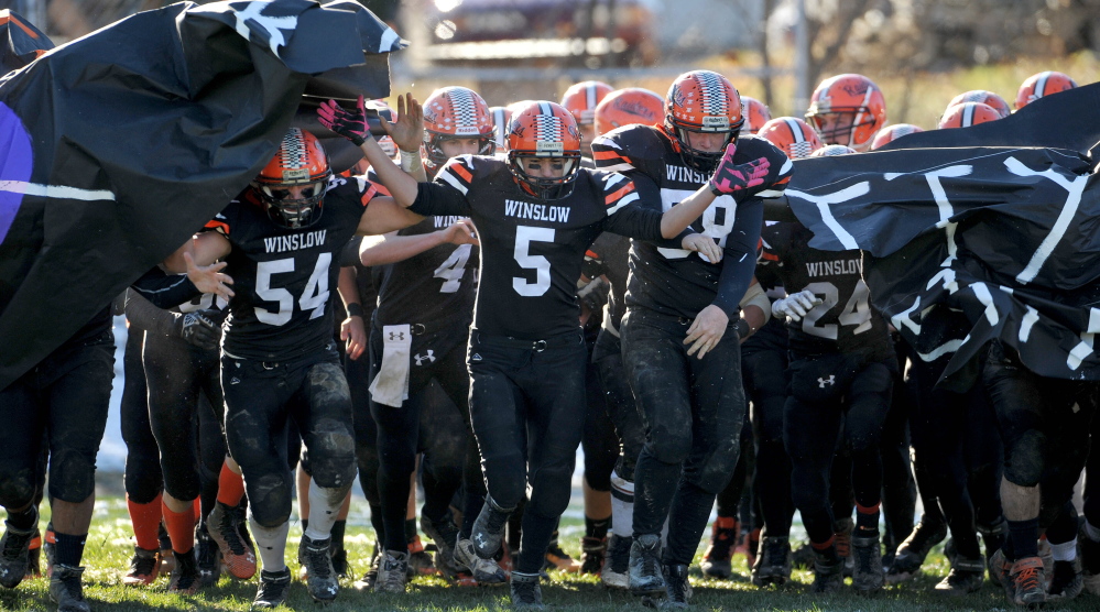 The Winslow High School football team seeks redemption Friday night when it plays Leavitt for the Class C state championship for the second consecutive season. Leavitt won the Gold Ball last year.