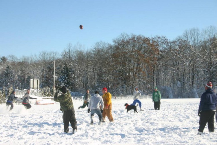 The Winslow Turkey Bowl was held Thursday at the midget football field behind Winslow High School. The tradition was started by former Black Raiders Ryan and Josh Plisga.