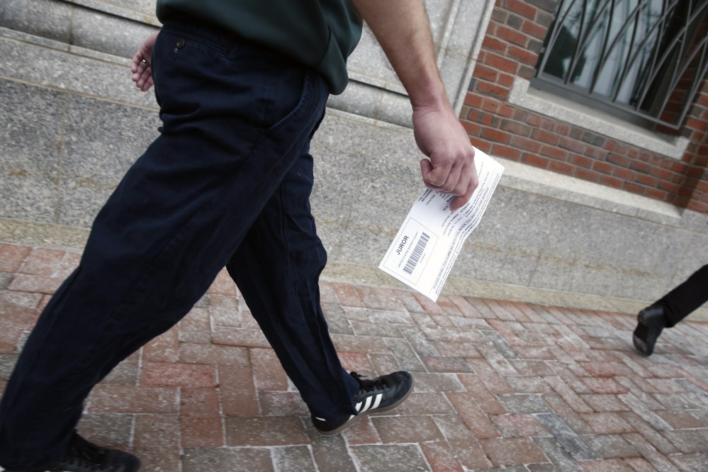 Prospective jurors in the trial of Boston Marathon bombing suspect Dzhokhar Tsarnaev arrive at the federal courthouse in Boston on Tuesday for the second day of jury selection. Experts say the question of whether Tsarnaev gets a death sentence will be all but decided during jury selection.