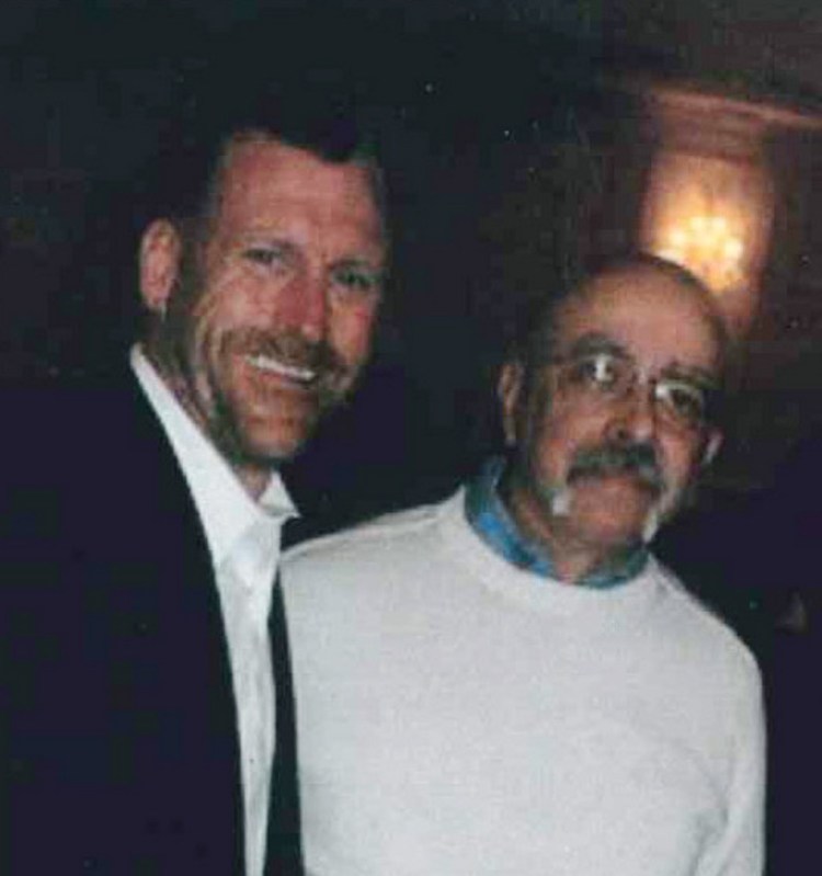 Tom Savinelli, right, teaches and mentors future firefighters and EMTs at Mid-Maine Technical Center, with the help of Tim Brown, a retired New York firefighter who was inside the World Trade Tower when it collapsed on Sept. 11, 2001.