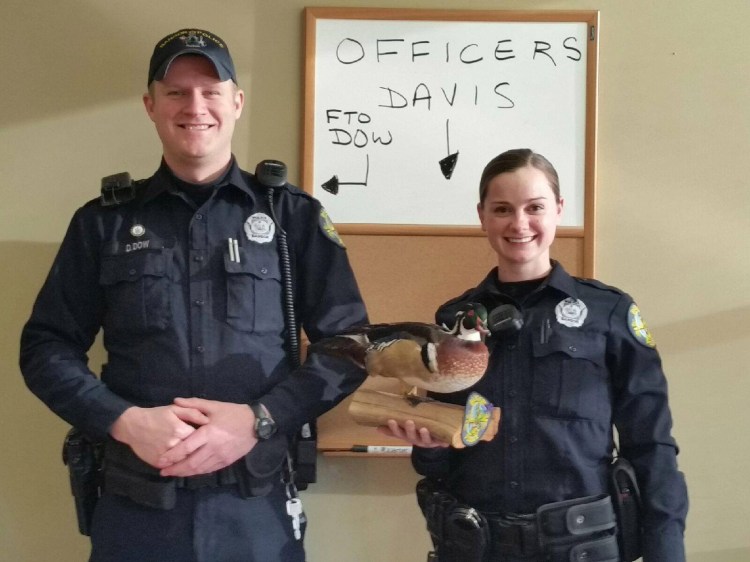 Bangor’s police department hasn’t ducked the social media mainstream, as new officer Shannon Davis proudly displays the department’s unofficial mascot, the Duck of Justice (DOJ), on its Facebook page.
