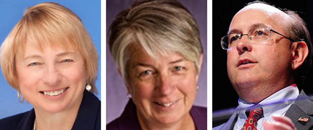 Attorney General Janet Mills, State Treasurer Terry Hayes and Secretary of State Matt Dunlap