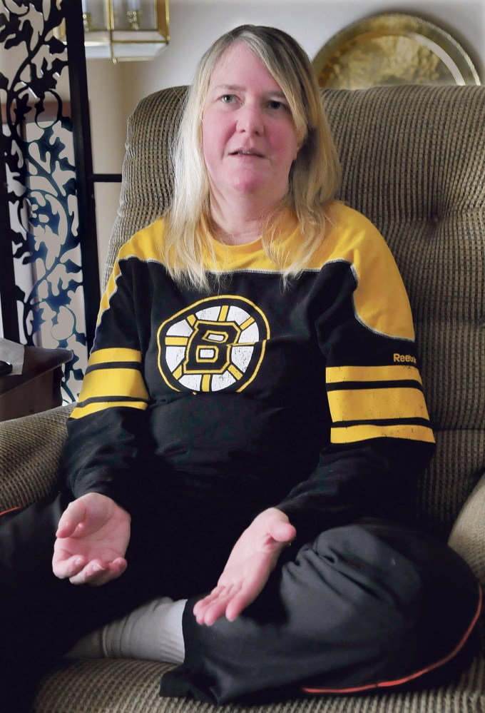 Army veteran Roxane Marie Montgomery speaks in December about being raped by two fellow servicemen while serving in the first Gulf War which may have led to recent alcohol problems. Montgomery is the first woman to go through the Kennebec County Veteran’s Treatment Court program.