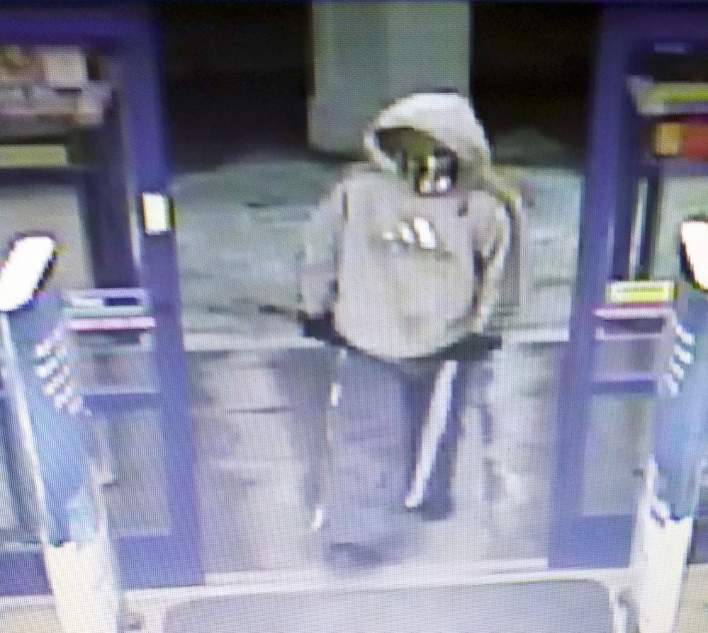 Surveillance video caught the man who robbed the Rite Aid pharmacy at 2007 North Belfast AVen. in Augusta on Saturday..