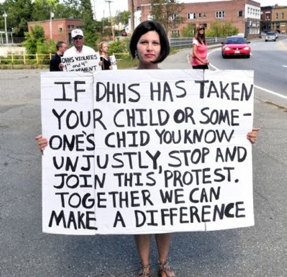 Bethmarie Retamozzo, 34, of Fairfield at a protest in 2013.