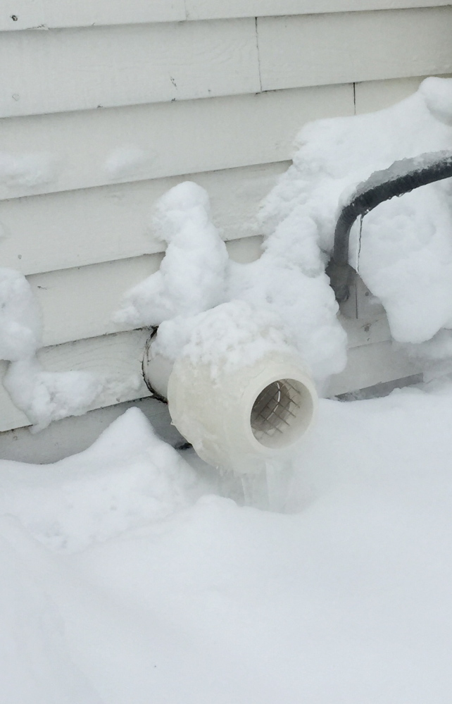 A carbon monoxide vent at the home of Kent Ryden. Photo by David Hench/Staff Writer