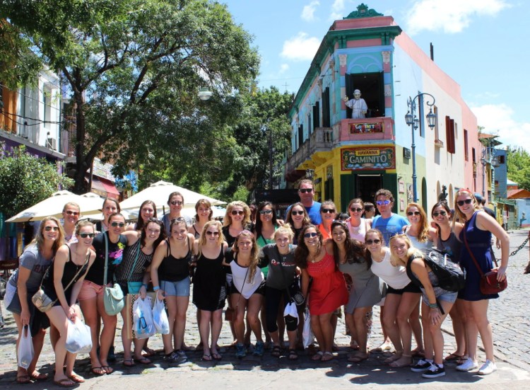 Sarah Finnemore, of Norridgewock, has brought the skills she learned as a member of three state championship field hockey teams to Harvard as a member of the Crimson team, shown here in Buenos Aires, Argentina, during winter break in January 2015.