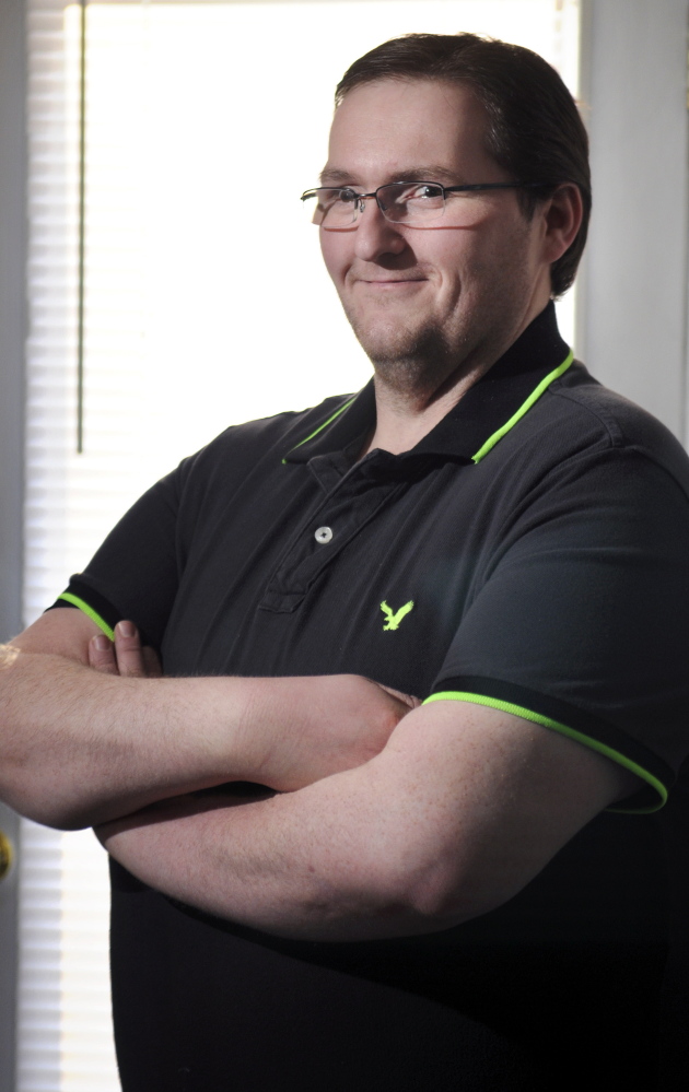 Thomas Towle, of Gardiner, who lost more than 500 pounds, talked about his weight loss at his Gardiner home.