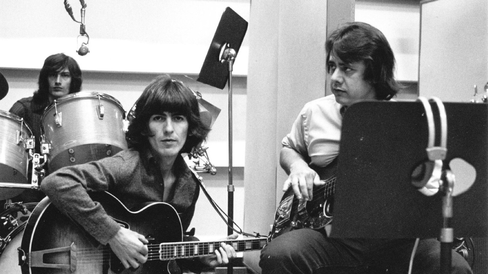 George Harrison and Joe Osborn in The Wrecking Crew.